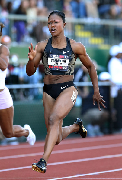 Carmelita Jeter Wins Thrilling Women S 100 Metres World Athletics